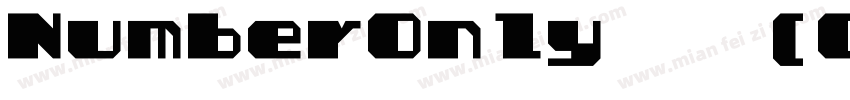 NumberOnly 粗体(Open Type TrueType)(V字体转换